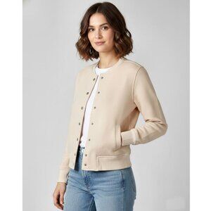 Madewell Miles Bomber Sweatshirt, Peach, Womens Size XS
